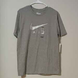 Nike Men's Silver Logo Gray Tee
